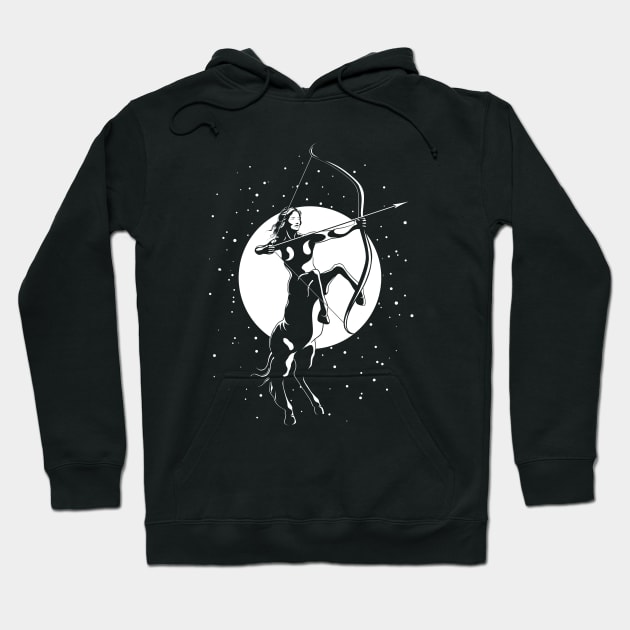 Centaur Archer Woman - Sagittarius Astrological Zodiac Sign Hoodie by TMBTM